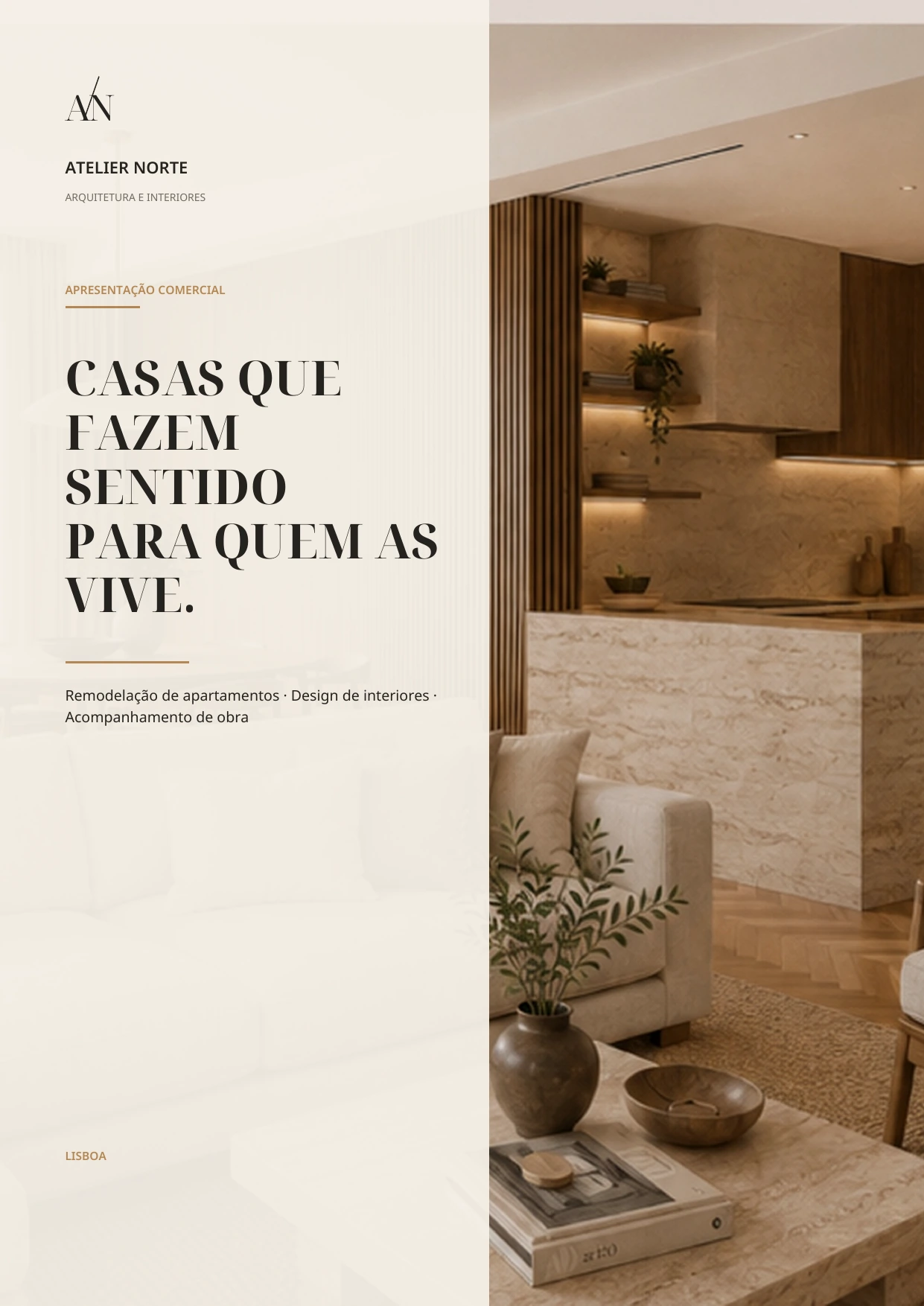 Depois: versão final Signature V3 da apresentação Atelier Norte